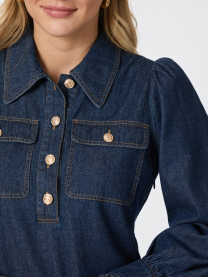 Nikko denim dress Blue - Image 3