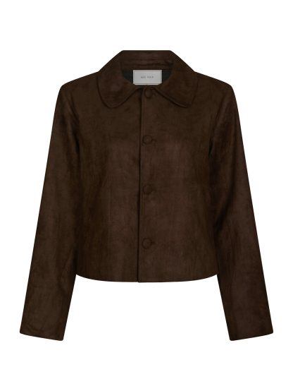 Nilo Faux Suede jacket,Dark brown - Image 2