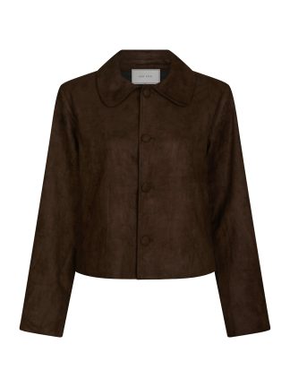 Nilo Faux Suede jacket,Dark brown