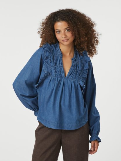 Janis denim blouse,blue - Image 2
