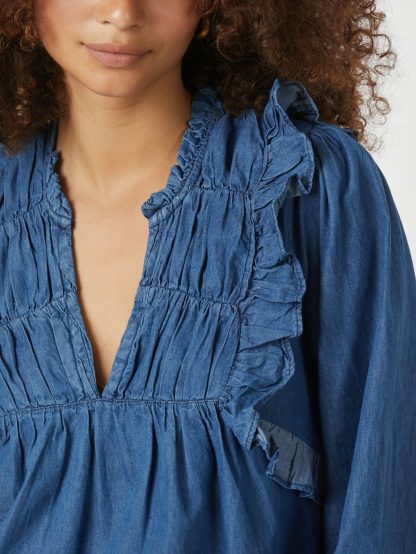 Janis denim blouse,blue - Image 4