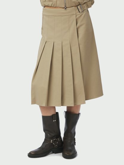 Prisilla Twill skirt,Taupe - Image 2