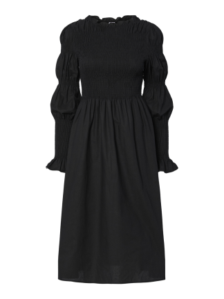 Yaschemma Ls Smock Midi Dress Noos