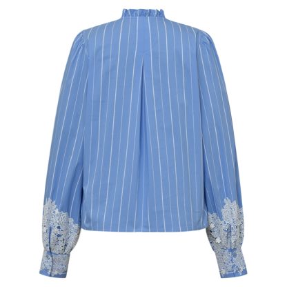 LiwGo shirt,Blue striped - Image 2