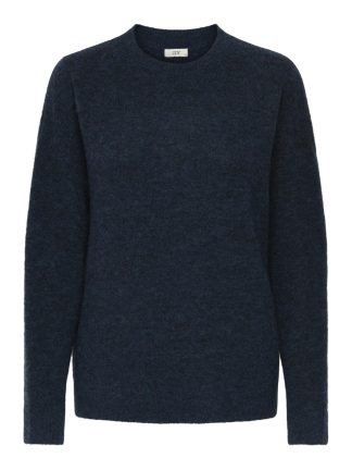 JDYLUNA L/S O-NECK PULLOVER KNT,navy