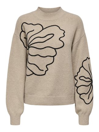 JDYJELLA L/S FLOWER PULLOVER KNT NOOS