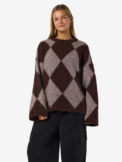 Nmsutton L/s Argyle Oversize Knit - Image 2