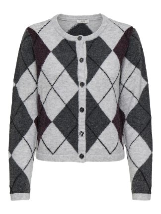 Jdyrue Life L/s Check Cardigan Knt