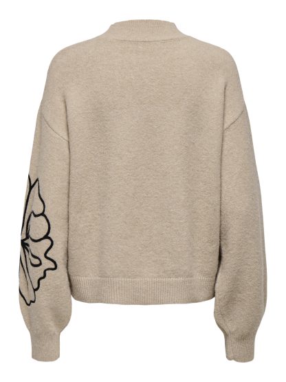 JDYJELLA L/S FLOWER PULLOVER KNT NOOS - Image 3