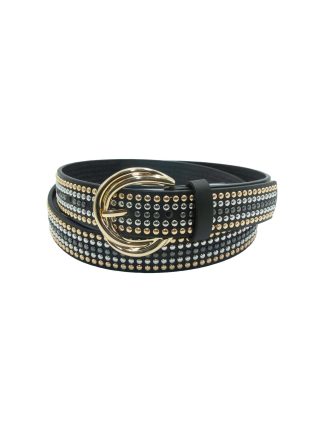 Belte 3 cm med studs sort