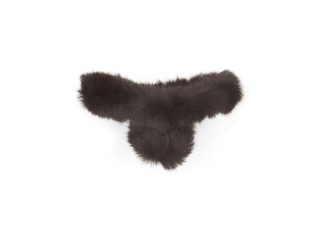 Hårklype fake fur mørke brun