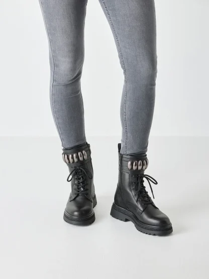 Boots skinn "studs!" Sort - Image 5