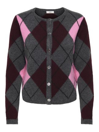 Jdyrue Life L/s Check Cardigan Knt