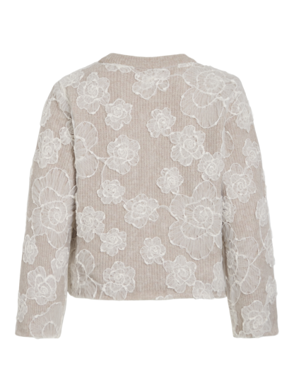 VIHAYDEN O-NECK L/S EMBROIDERY KNIT TOP - Image 2
