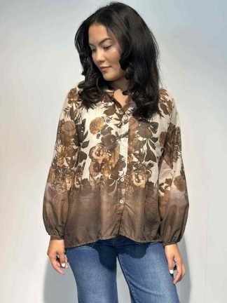 Sky bluse Brun
