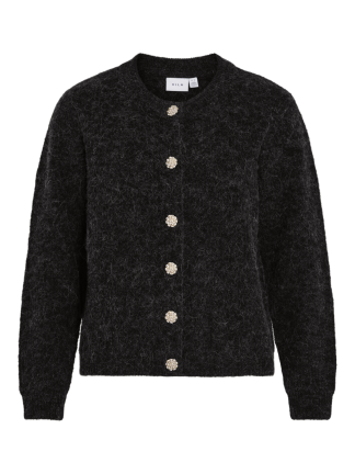 VIALVA O-NECK L/S KNIT CARDIGAN/R/1
