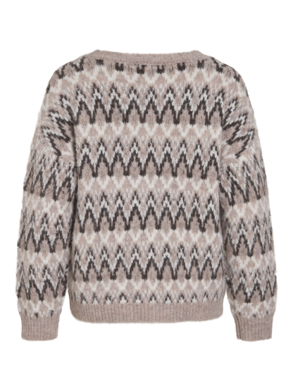 VIMARGI O-NECK L/S JACQUARD KNIT TOP - Image 2