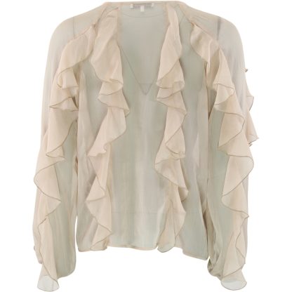 Lissa Flounce bluse Sand - Image 3