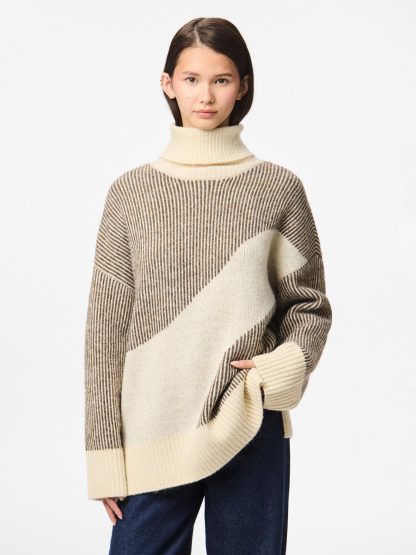 Pclinna Roll Neck Loose Knit Pwp Bc - Image 2