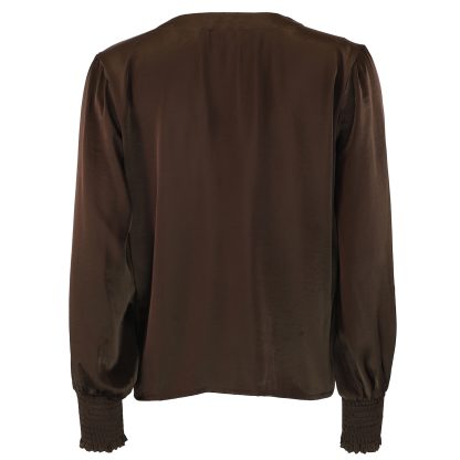 Karina satin wrap Brown - Image 2
