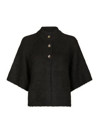 Benuta fluffy knit cardigan Dark brown