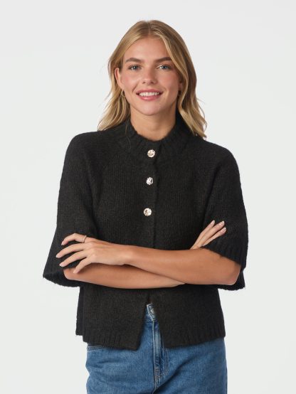 Benuta fluffy knit cardigan Dark brown - Image 2