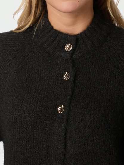 Benuta fluffy knit cardigan Dark brown - Image 3