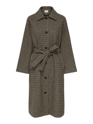 JDYNETTIE CHECK BELT LONG COAT OTW YFM