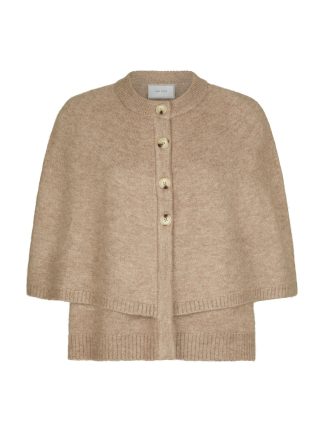 Josei double knit cape,Beige melange