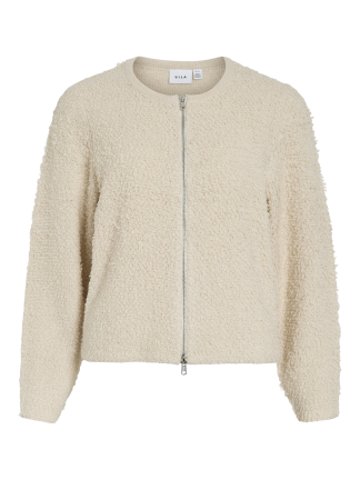 VIPAZA O-NECK L/S ZIPPER KNIT CARDIGAN