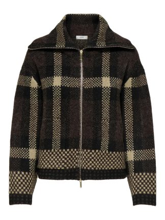 JDYPHOENIX L/S 2 WAY ZIP JACQ CARDI KNT