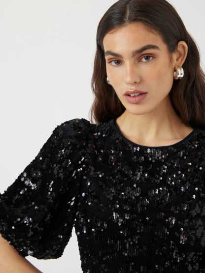 Yassofie 2/4 Sequin Midi Dress - Show - Image 5
