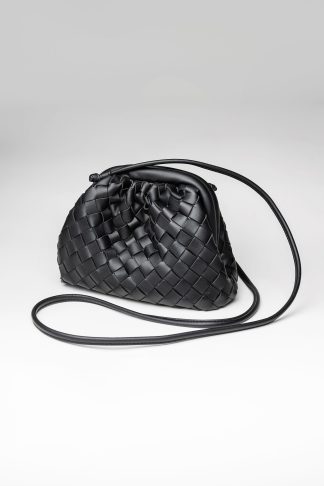 Dumpling braided bag black