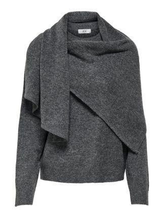 JDYANDREA L/S O-NECK SCARF PULLOVER KNT