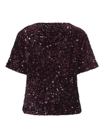 VIFAITH O-NECK S/S SEQUIN TOP/1 - Image 2