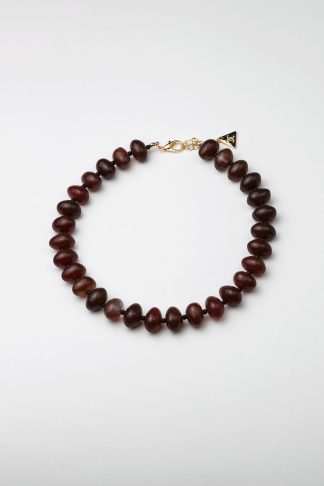 Arta bead necklace brown