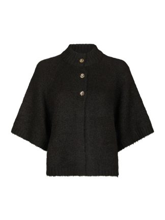 Benuta fluffy knit cardigan Dark brown