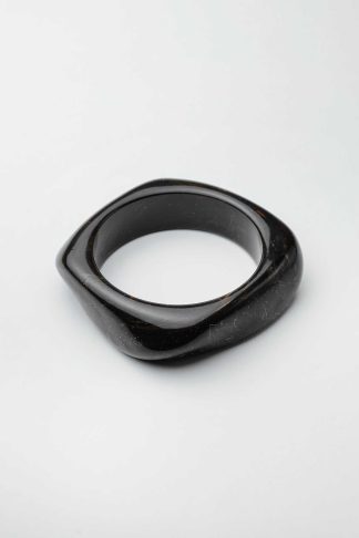 Big square bracelet, dark brown