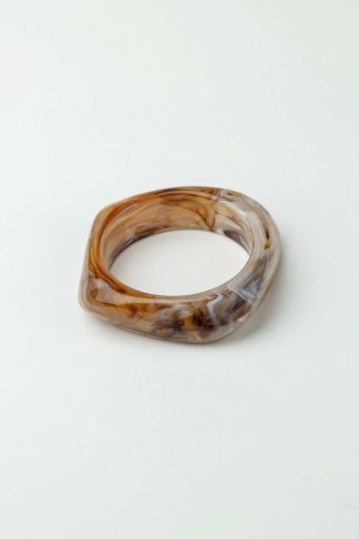 Big square bracelet, brown