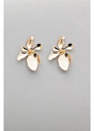 Flower earrings gold
