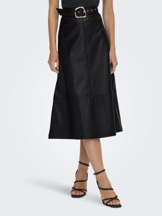 Jdyantoine Hw Faux Leather Skirt Pnt