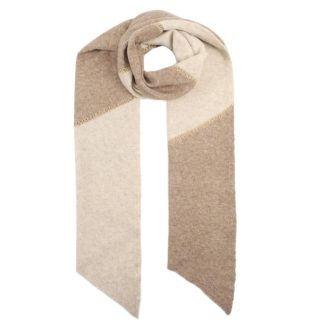 Scarf knit w.gold, taupe