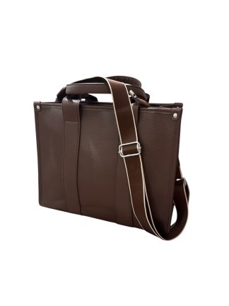 Veske med bred skulderreim Brun