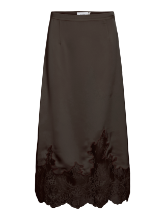 Visabel Hw Midi Lace Detail Skirt