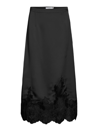 Visabel Hw Midi Lace Detail Skirt