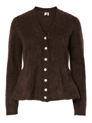 Yaslimo Ls Mohair Blend Knit Cardigan Ex