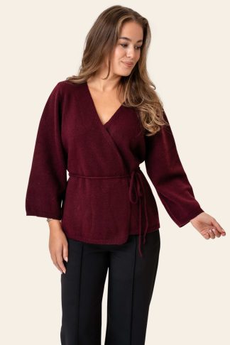 AnneIC Cardigan Bordeaux