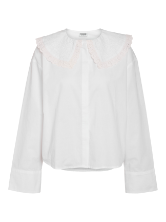 Nmeliza L/s Embr Collar Shirt Wvn