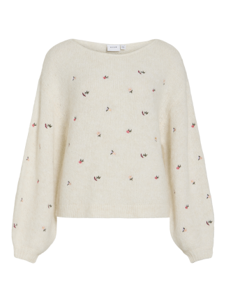 Vimarley L/s Emb Knit Pullover