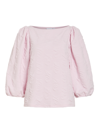 Videvera Boatneck 3/4 Jacquard Top/r/1